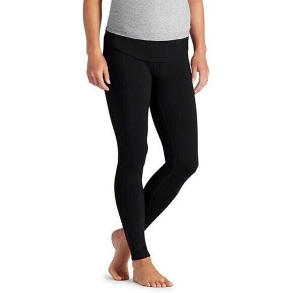 Athleta Maternity High Belly Chaturanga Tight Legging Black Skinny Leg Size XS - Picture 1 of 7